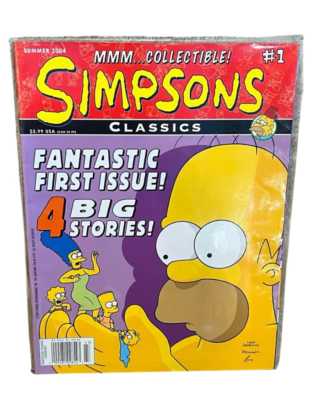 Simpsons Classics #1 Comic Book 2004 Bagged Homer Bart Matt Groening Collectible